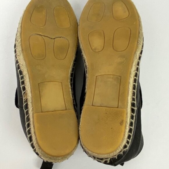 Vince Ronan Soft Leather Espadrille Flats Black Size 6 Women Shoes Spain Booties - Picture 12 of 13